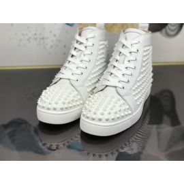 Christian Louboutin Louis Spikes Sneakers Calf leather and spikes White