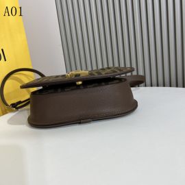 C“mon Mini FF logo Leather bag