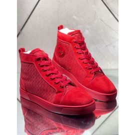 Christian Louboutin Sneakers Suede calf Red